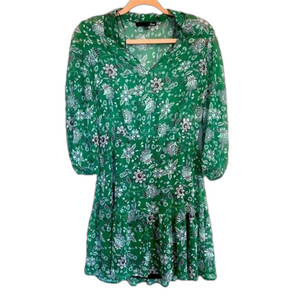 𝅺ETAM Green Floral Dress